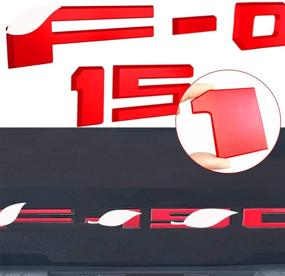 img 4 attached to KENPENRI Tailgate Insert Letters Compatible With 2021 - 3D Raised Rear Stickers With 3M Adhesive（Matte Red）