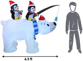 img 2 attached to 🐻 Joiedomi 6.5 FT Christmas Inflatable Polar Bear - Festive LED Holiday Decoration for Indoor and Outdoor Christmas Party, Yard, Garden, and Lawn Décor