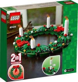 img 2 attached to 🎄 LEGO Iconic Christmas Wreath with Big Red Bow and Advent: A Festive 2-in-1 Holiday Decoration - 40426