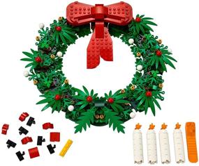 img 1 attached to 🎄 LEGO Iconic Christmas Wreath with Big Red Bow and Advent: A Festive 2-in-1 Holiday Decoration - 40426