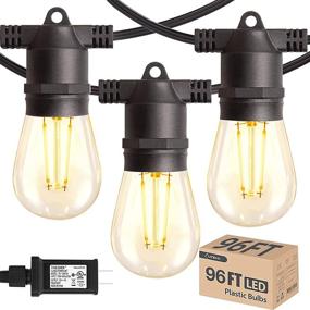 img 4 attached to 🌟 Enhance Outdoor Ambiance with 96FT Amico LED Vintage String Lights – Shatterproof & Decorative LED Cafe Patio Light, Bistro Lights