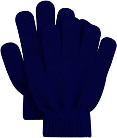 img 2 attached to 🧤 12 Pairs Kids Winter Gloves: Fun Colorful Bulk Pack for Boys & Girls