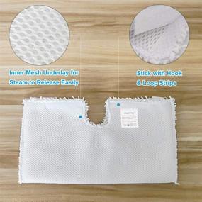 img 2 attached to 🧼 High-Quality Fushing 3Pcs Steam Mop Pads: Washable Microfiber Replacement for Shark Steam Mop S3501 S3601 S2902 S3901 S3550 S3601D S3801 S3801CO SE450 S2901