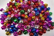 100 pieces of large 20mm jingle bells with 14m elastic thread - craft bells for diy, decoration, multicolor logo