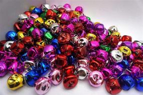 img 1 attached to 100 Pieces of Large 20mm Jingle Bells with 14m Elastic Thread - Craft Bells for DIY, Decoration, Multicolor