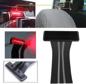 img 4 attached to 🚦 SUNPIE Smoke LED 3rd Third Brake Light for 2007-2018 Jeep Wrangler JK Sport Sahara Rubicon: High Mount Stop Light Rear Tail Lamp