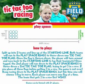 img 1 attached to Franklin Field Day Tic Tac Toe Racing Set for Kids and Adults - Ideal for Backyard Play - Includes 9 Play Space Hoops, 6 Tic Tac Toe Flags, and 1 Starting Line