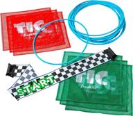 franklin field day tic tac toe racing set for kids and adults - ideal for backyard play - includes 9 play space hoops, 6 tic tac toe flags, and 1 starting line логотип