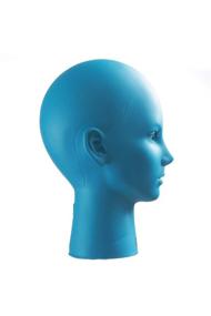 img 2 attached to Dear Model Blue Cosmetology Mannequin Head: Perfect for Wig Making, Display & Styling!