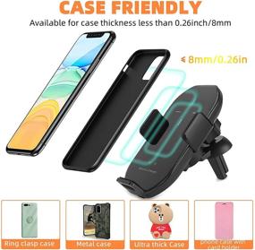 img 1 attached to JLNGRI 10W Qi Fast Charging Wireless Car Charger with Auto Clamping Air Vent Mount for iPhone 12/11/X/XR/SE Samsung S20/10/9/8 Note10/9