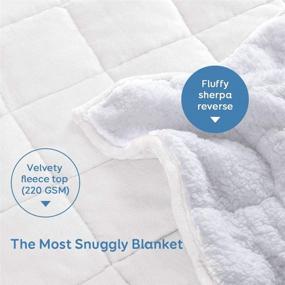 img 3 attached to BUZIO Sherpa Weighted Blanket Flannel Bedding