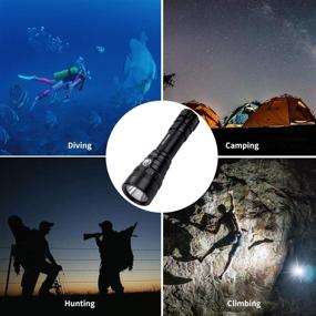 img 1 attached to 🌊 Diving Flashlight, Waterproof Diving Light with Max 2000 Lumens, Rechargeable Dive Flashlight featuring Cree XHP35 HD LED, 4 Modes Scuba LED Flashlight for 150M Underwater, Includes 1x 18650 Battery and Charger