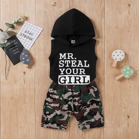 img 3 attached to KnniMorning TEES Sleeveless Camouflage 12_Months Boys' Clothing at Clothing Sets