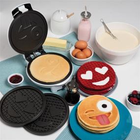 img 3 attached to 🥞 Emoji Waffler & Pancake Maker - Interchangeable Plates for Pancakes/Waffles, 8" Electric Pan/Waffle Iron Griddle - Non-stick