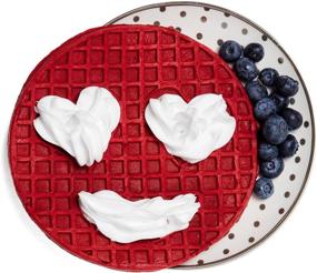img 2 attached to 🥞 Emoji Waffler & Pancake Maker - Interchangeable Plates for Pancakes/Waffles, 8" Electric Pan/Waffle Iron Griddle - Non-stick