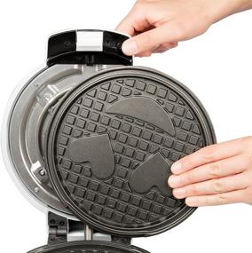 img 1 attached to 🥞 Emoji Waffler & Pancake Maker - Interchangeable Plates for Pancakes/Waffles, 8" Electric Pan/Waffle Iron Griddle - Non-stick