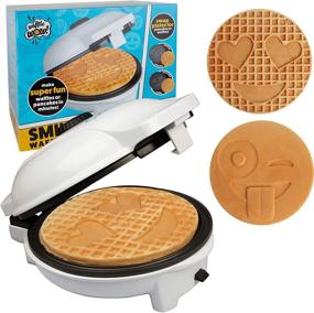 img 4 attached to 🥞 Emoji Waffler & Pancake Maker - Interchangeable Plates for Pancakes/Waffles, 8" Electric Pan/Waffle Iron Griddle - Non-stick