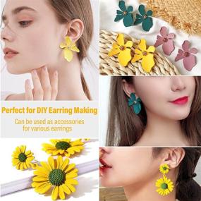 img 3 attached to 📿 Flasoo 1200Pcs Hypoallergenic Earring Posts and Backs: Stainless Steel Gold Flat Pad Studs for Earring Making and DIY – Premium Quality Earring Supplies