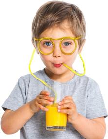 img 1 attached to Eye-catching Eyeglasses Straws: Bring Fun to Annual Meetings, Parties & Birthdays with 8 Silly Straw Glasses in Assorted Colors