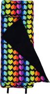 🌈 wildkin rainbow hearts nap mat with pillow for toddlers - mom's choice award winner, ideal for daycare and preschool, bpa-free - measures 50 x 20 x 1.5 inches logo