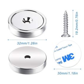 img 3 attached to Enhance Your Kitchen with LOVIMAG Neodymium Countersunk Adhesive Refrigerator Magnets!