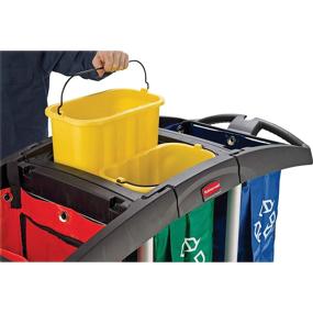 img 2 attached to 🟨 Rubbermaid Commercial Products: 10 Quart Sanitizing Cleaning Caddy Organizer - Yellow