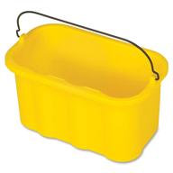 🟨 rubbermaid commercial products: 10 quart sanitizing cleaning caddy organizer - yellow logo