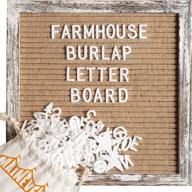 📚 burlap letter board 10x10 inch - farmhouse decor for interchangeable classroom display logo