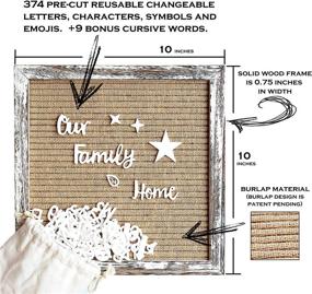 img 3 attached to 📚 Burlap Letter Board 10X10 Inch - Farmhouse Decor for Interchangeable Classroom Display