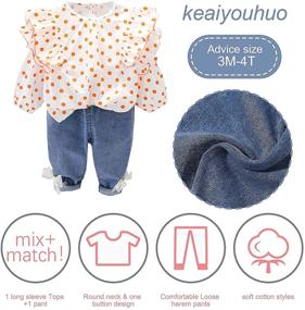 img 2 attached to Girls' Toddler Clothing: 9M 5T Sleeve Outfit for Tops, Tees, and Blouses