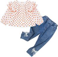 girls' toddler clothing: 9m 5t sleeve outfit for tops, tees, and blouses logo