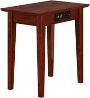 🔌 efficient charging station walnut side table by atlantic furniture - shaker chair companion logo