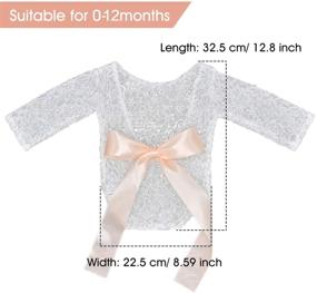 img 2 attached to Newborn Photography Props Set - 4PCS Baby Tutu Skirt, Bow Headdress, Lace Rompers & Flower Headband Outfits for Infant Girls and Boys (Lace Romper + Tutu Shirt)