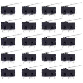 img 4 attached to DAOKI 20Pcs Micro Limit Switch Lever Arm Long 28MM SPDT 3 Pins 3 Terminals Momentary Switch 5A 125 250VAC For Arduino