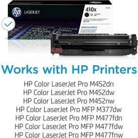 img 3 attached to 🖨️ HP 410X CF410X Black Toner Cartridge: High Yield for HP Color LaserJet Pro M452, M377dw, MFP 477 Series