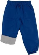 jan & jul kids' waterproof cozy-dry rain/snow pants: fleece-lined protection logo