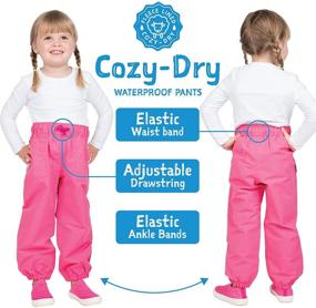 img 3 attached to JAN & JUL Kids' Waterproof Cozy-Dry Rain/Snow Pants: Fleece-Lined Protection