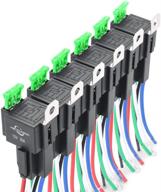 🔌 mictuning 12v fuse relay switch harness set - 30a ato atc blade fuse, 5 pin spst automotive electrical relays with heavy duty 14 gauge wires - pack of 6 logo