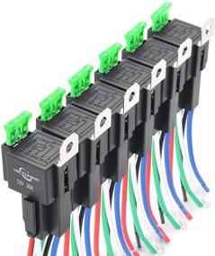 img 4 attached to 🔌 MICTUNING 12V Fuse Relay Switch Harness Set - 30A ATO ATC Blade Fuse, 5 Pin SPST Automotive Electrical Relays with Heavy Duty 14 Gauge Wires - Pack of 6