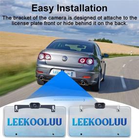 img 2 attached to 🚗 LeeKooLuu LK3 HD 1080P Камера заднего вида с монитором - Оригинальная задняя/передняя система обзора для автомобилей, грузовиков, фургонов, кемперов - Водонепроницаемая, супер ночное видение - В комплекте решетка DIY.