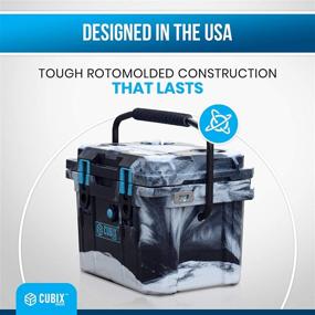 img 3 attached to Cubix Camo Cooler 10 Quart: The Ultimate Camouflage Lifetime Rotomolded Ice Cooler for Hunting and Fishing