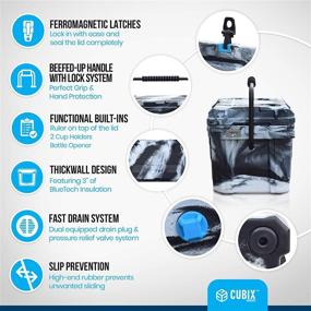 img 1 attached to Cubix Camo Cooler 10 Quart: The Ultimate Camouflage Lifetime Rotomolded Ice Cooler for Hunting and Fishing
