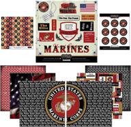 marine themed scrapbook kit with scrapbook customs 17521 paper and stickers logo