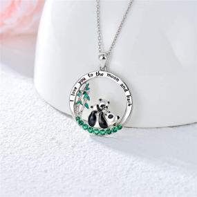 img 1 attached to 925 Sterling Silver Cute Panda Necklace - Heart Circle Moon Pendant - Perfect Gifts for Women, Teen Girls, and Panda Lovers