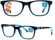 🔵 protective blue light blocking glasses: kids (boys/girls) 1 pack, age 3-6 - uv protection, anti glare eyeglasses for computer and video gaming - black/blue logo