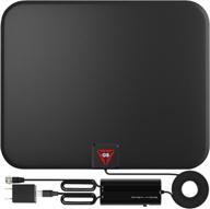 🎯 gesobyte 200 mile range amplified hd digital tv antenna - supports 4k 1080p fire tv stick and older tvs - indoor smart switch amplifier signal booster - includes 18ft coax hdtv cable/ac adapter logo