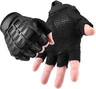 🧤 yosunping tactical rubber fingerless gloves: ultimate protection for airsoft, paintball & motorcycle riding logo