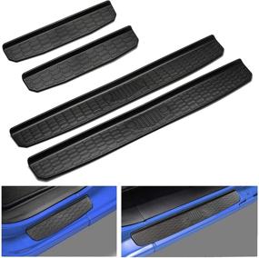 img 4 attached to 🚪 Seven Bears Door Sill Guards for 2018-2019 Wrangler JL/JLU, 2020 Gladiator JT - Black Entry Guards (4-Door) - Shop Now
