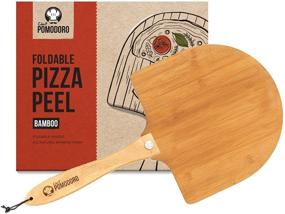 img 4 attached to 🍕 Bamboo Pizza Peel with Foldable Wood Handle: Easy Storage, 12-Inch Diameter, Gourmet Luxury Pizza Paddle - Chef Pomodoro