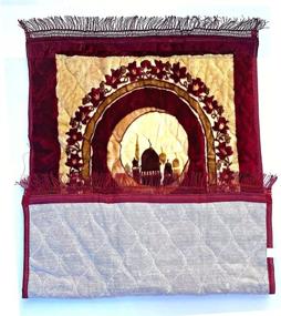 img 4 attached to 👳 The Ultimate Muslim Thick Prayer Rug - Experience Plush Cushion Comfort for Your Prayers - Sajjadah, Carpet Janamaz Mat in Burgundy